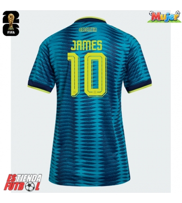 Colombia James Rodriguez #10 Segunda Equipación Mujer Mundial 2026 Manga Corta